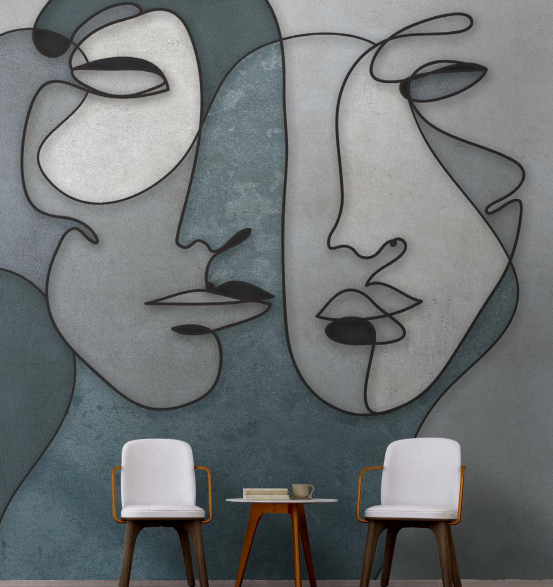 Carta da parati di design mashera