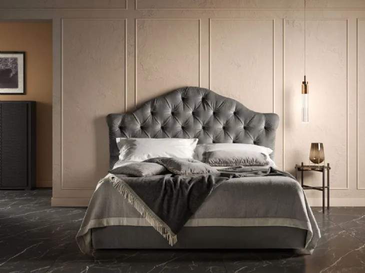 Letto capitonné Queen di Bside con box