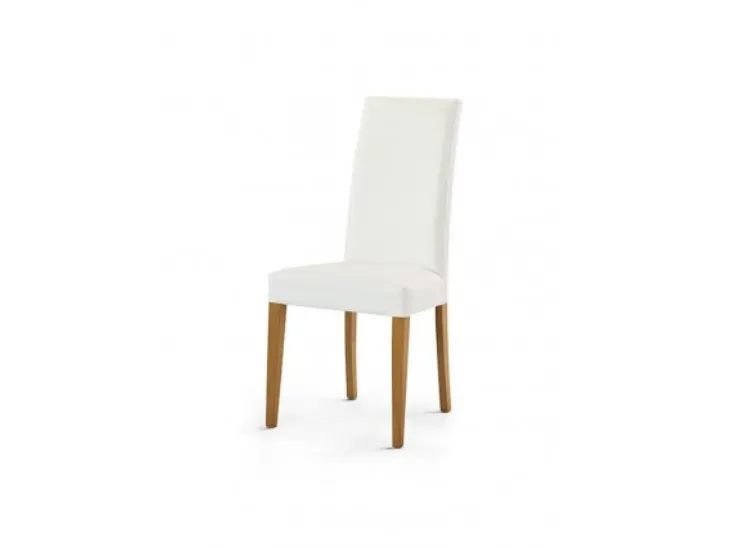 Sedia in legno ed ecopelle modello Vip