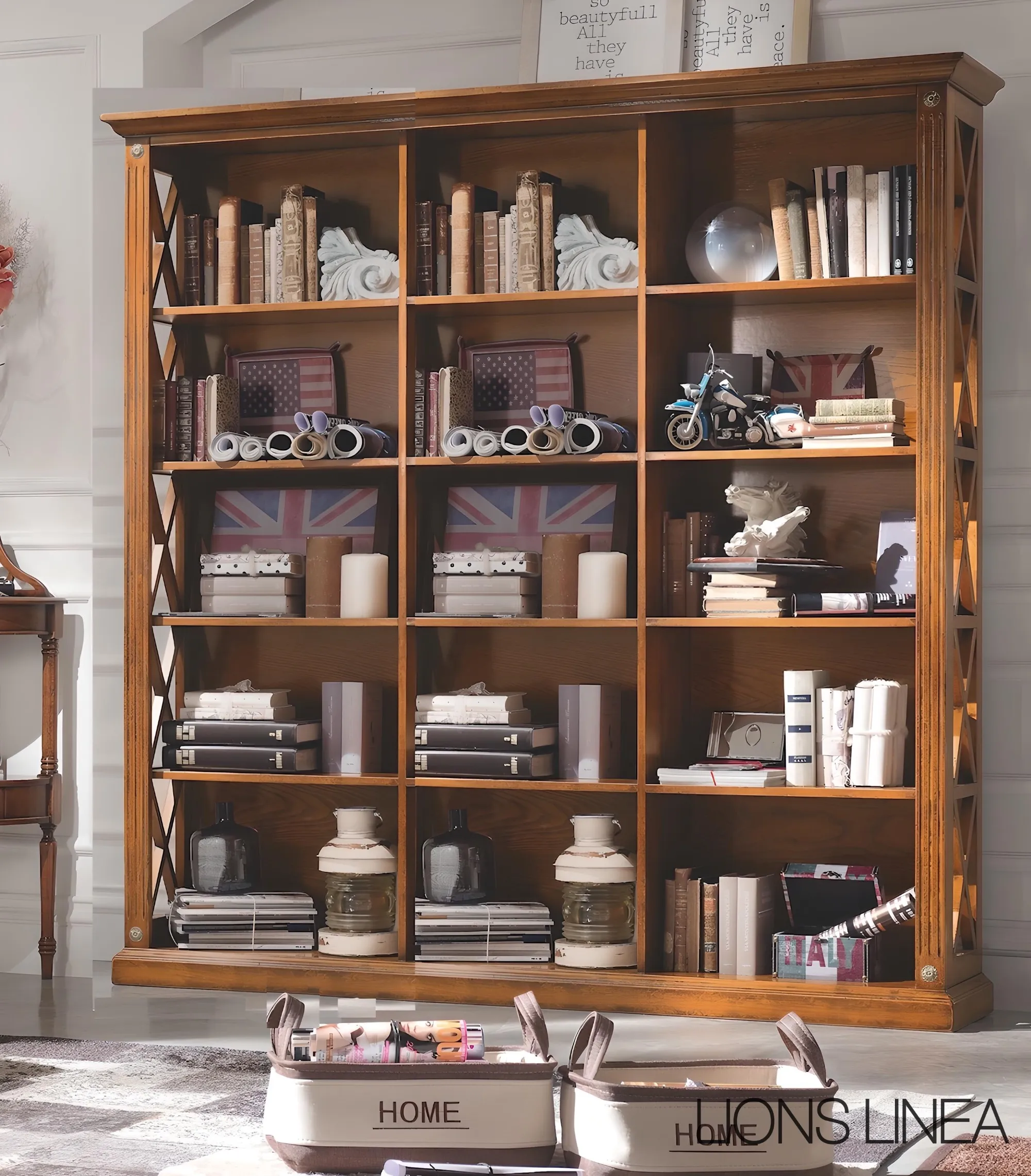 📚 Libreria Inglesina in legno massello – Eleganza senza tempo 🕰️